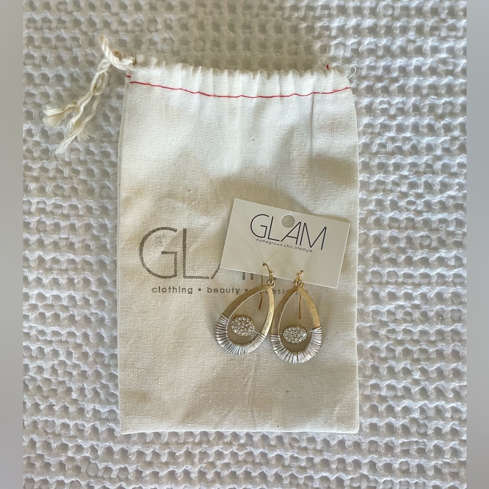 Glam Boutique Gold Dangle Earrings